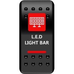 Moose Racing Red Laser-Etched Dual LED Light Bar Switch