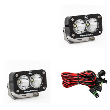 Baja Designs S2 Pro Black LED Auxiliary Light Pod Pair- Universal