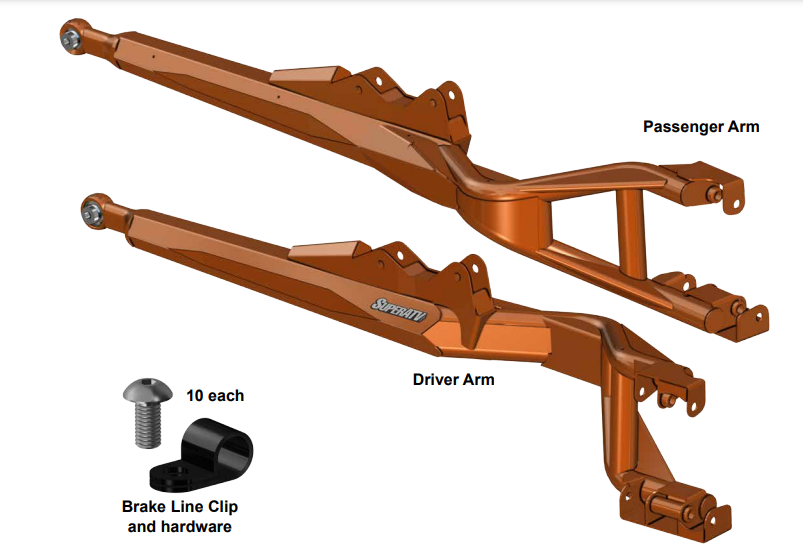 SuperATV Can-Am Maverick X3 64" High Clearance Rear Trailing Arms